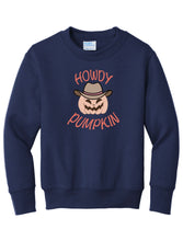 Load image into Gallery viewer, Youth Howdy Pumpkin Crewneck
