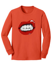 Load image into Gallery viewer, Youth Vampire Lips Long Sleeve Tee