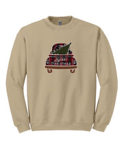 Load image into Gallery viewer, Christmas Tree Truck Crewneck Sweatshirt