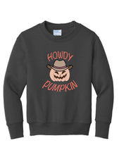 Load image into Gallery viewer, Youth Howdy Pumpkin Crewneck