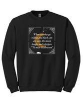 Load image into Gallery viewer, ‘Tis Near Halloween Crewneck Sweatshirt