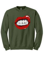 Load image into Gallery viewer, Vampire Lip Crewneck Sweatshirt