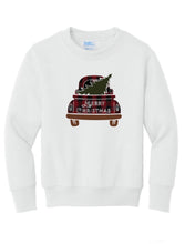 Load image into Gallery viewer, Christmas Tree Truck Crewneck Sweatshirt