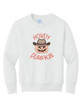 Load image into Gallery viewer, Youth Howdy Pumpkin Crewneck