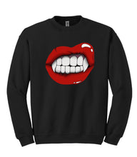 Load image into Gallery viewer, Vampire Lip Crewneck Sweatshirt
