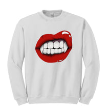 Load image into Gallery viewer, Vampire Lip Crewneck Sweatshirt