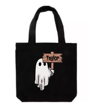 Load image into Gallery viewer, Personalized Ghost Trick or Treat Bag Option 1
