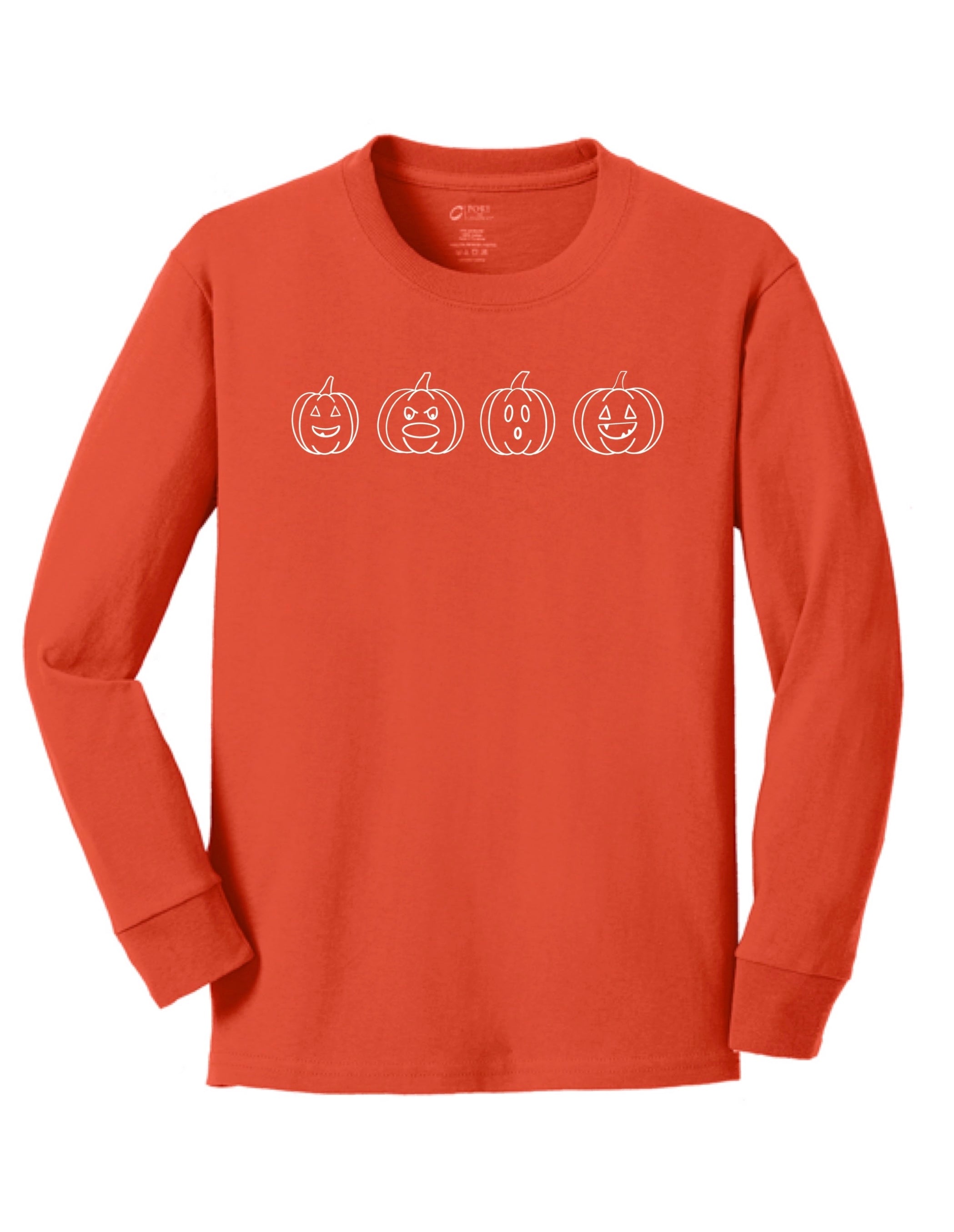 Youth Pumpkin Long Sleeve Tee