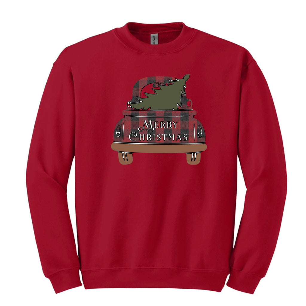 Christmas Tree Truck Crewneck Sweatshirt