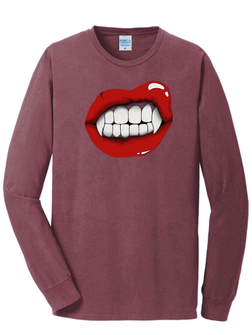 Vampire Lip Long Sleeve Tee