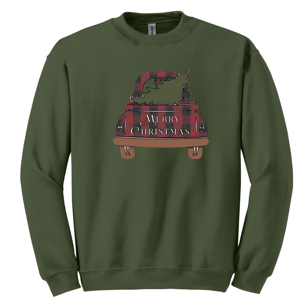 Christmas Tree Truck Crewneck Sweatshirt