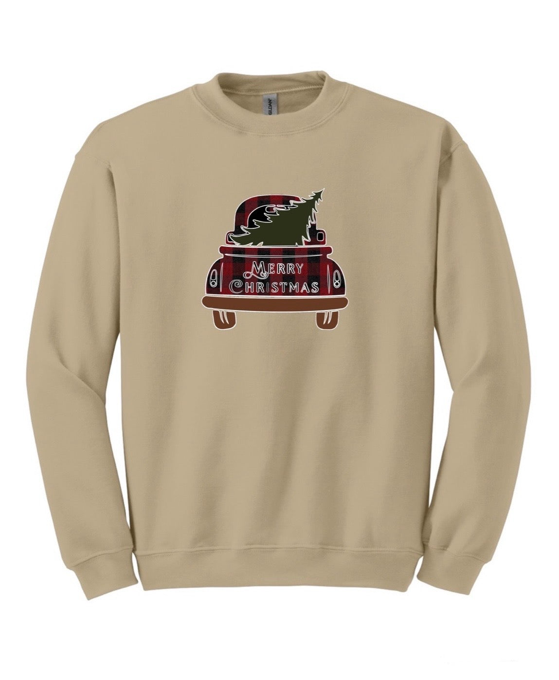 Christmas Tree Truck Crewneck Sweatshirt