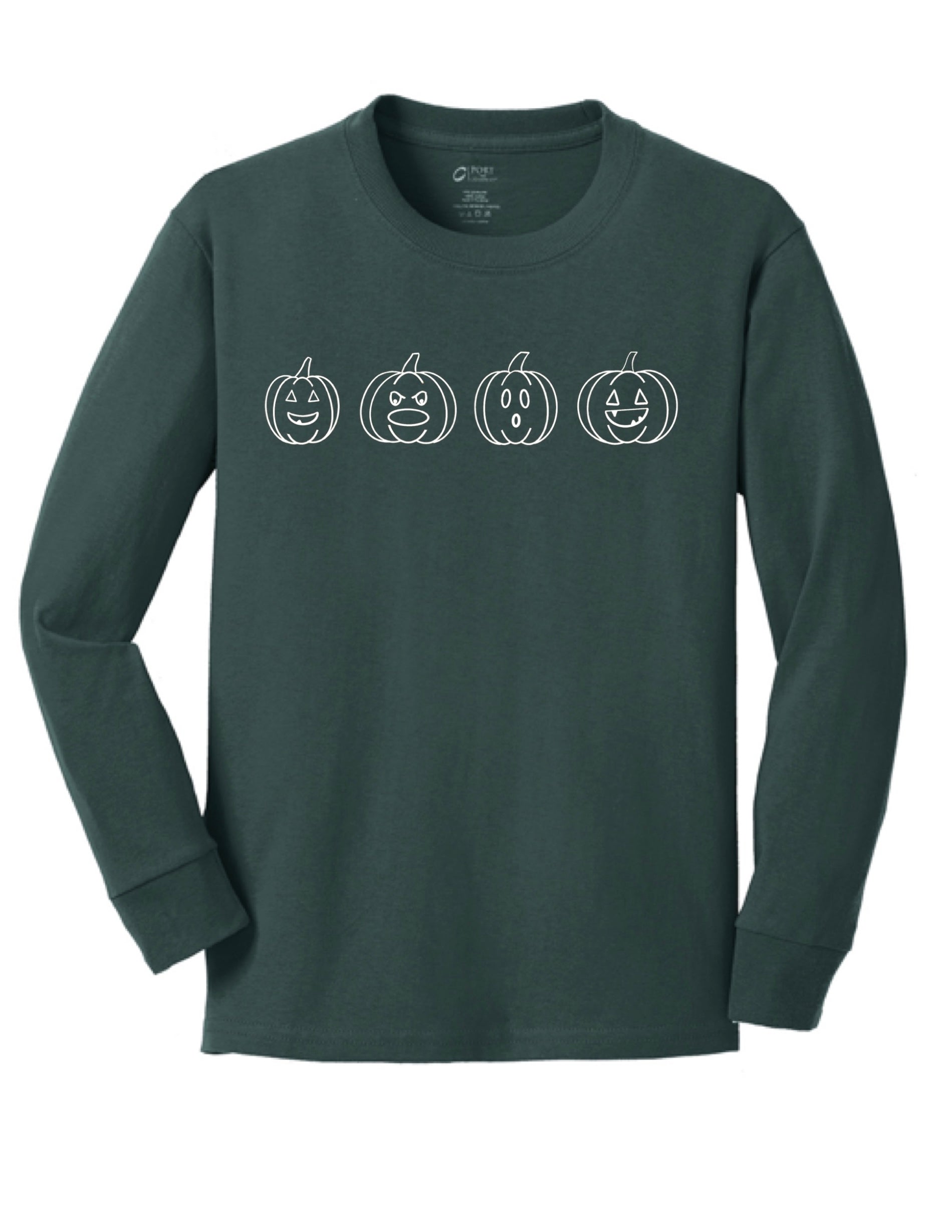 Youth Pumpkin Long Sleeve Tee
