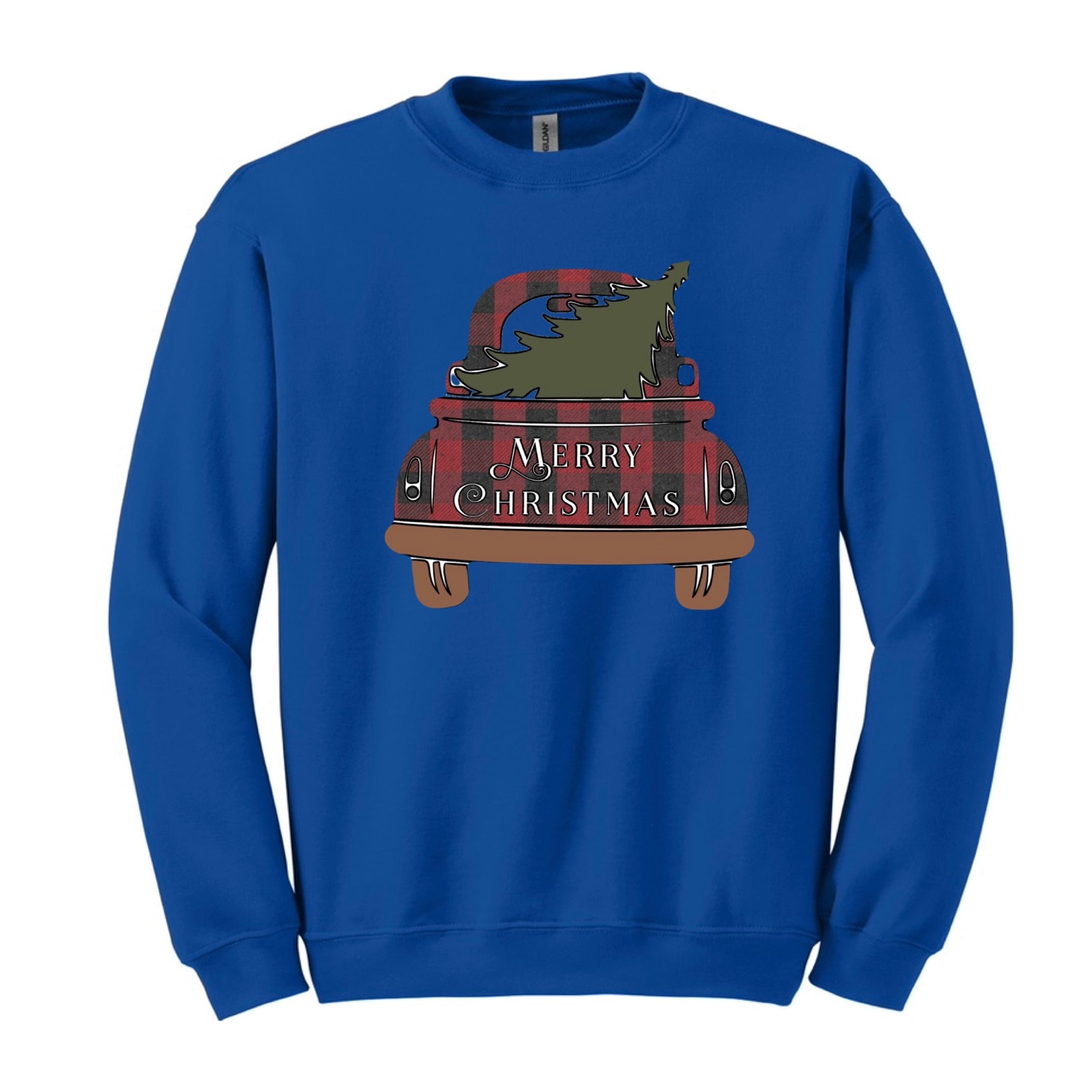 Christmas Tree Truck Crewneck Sweatshirt