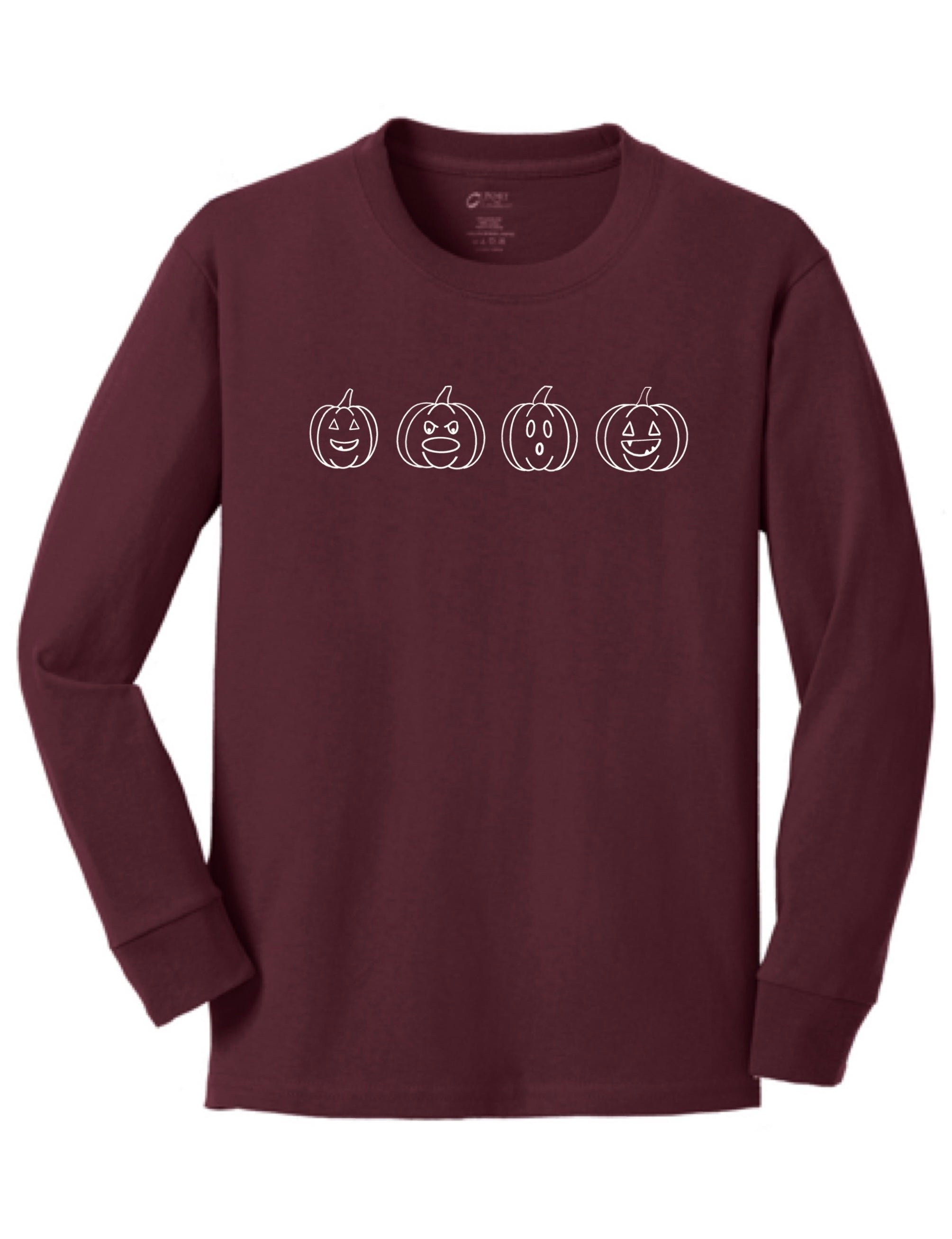 Youth Pumpkin Long Sleeve Tee