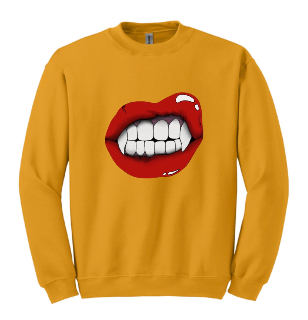 Vampire Lip Crewneck Sweatshirt