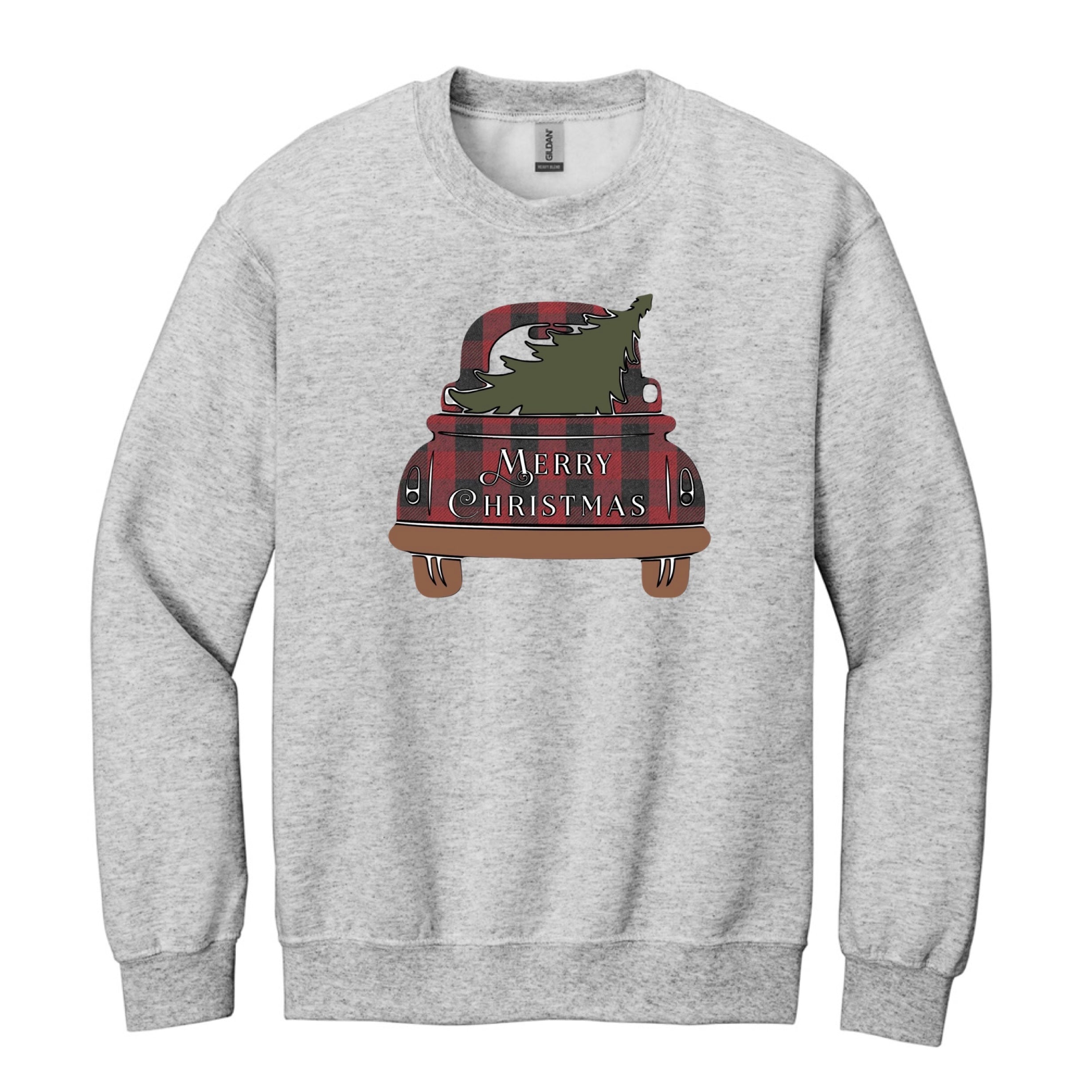 Christmas Tree Truck Crewneck Sweatshirt