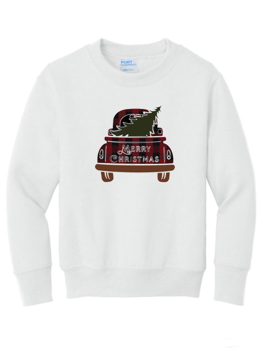 Christmas Tree Truck Crewneck Sweatshirt