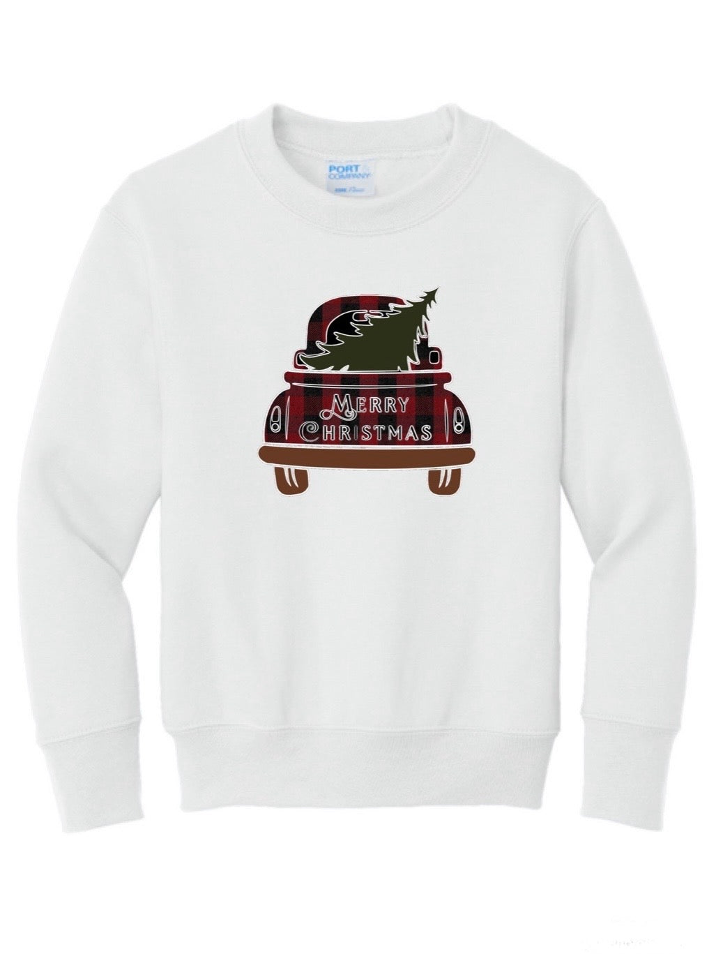 Christmas Tree Truck Crewneck Sweatshirt