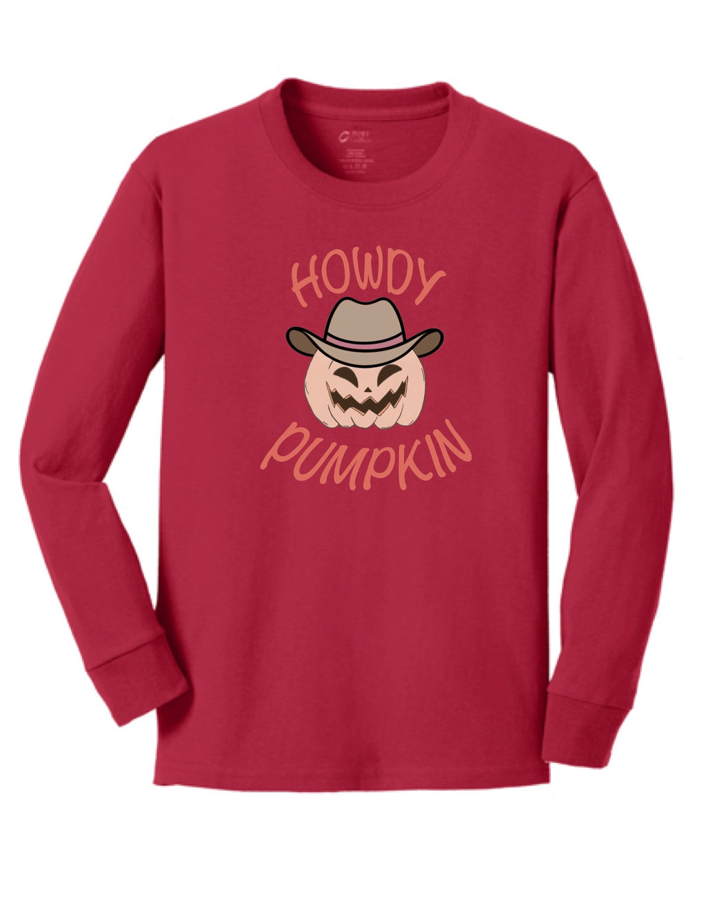 Youth Howdy Pumpkin Long Sleeve Tee
