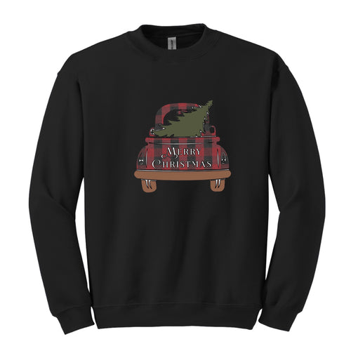 Christmas Tree Truck Crewneck Sweatshirt