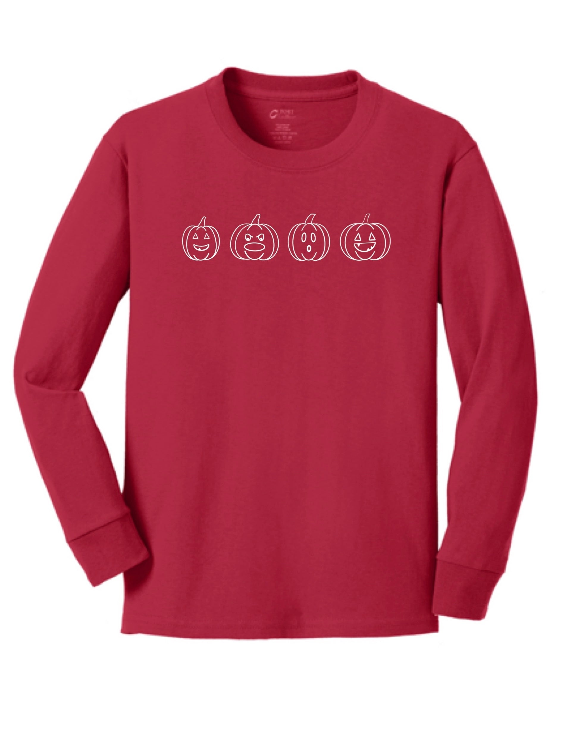 Youth Pumpkin Long Sleeve Tee