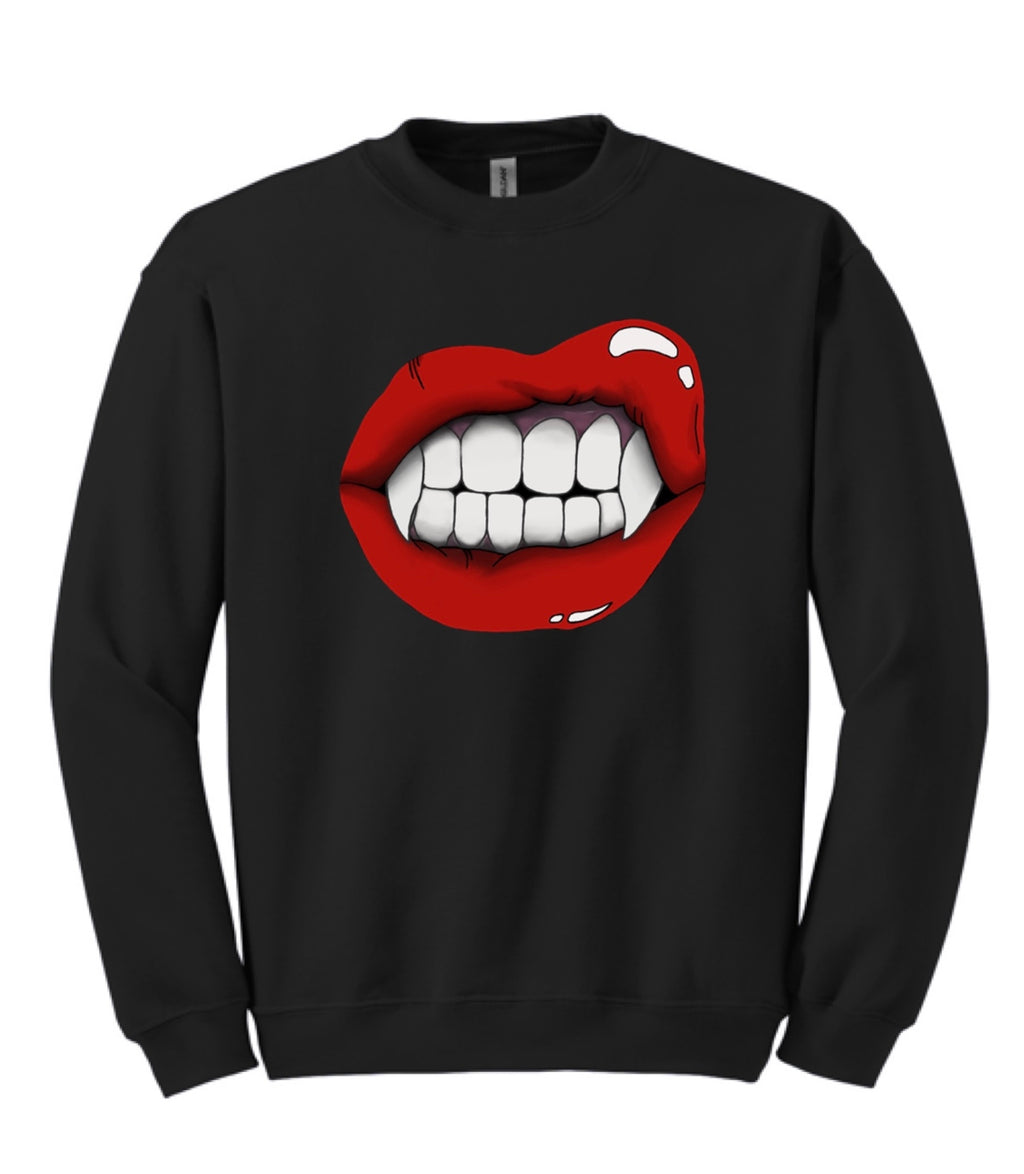 Vampire Lip Crewneck Sweatshirt
