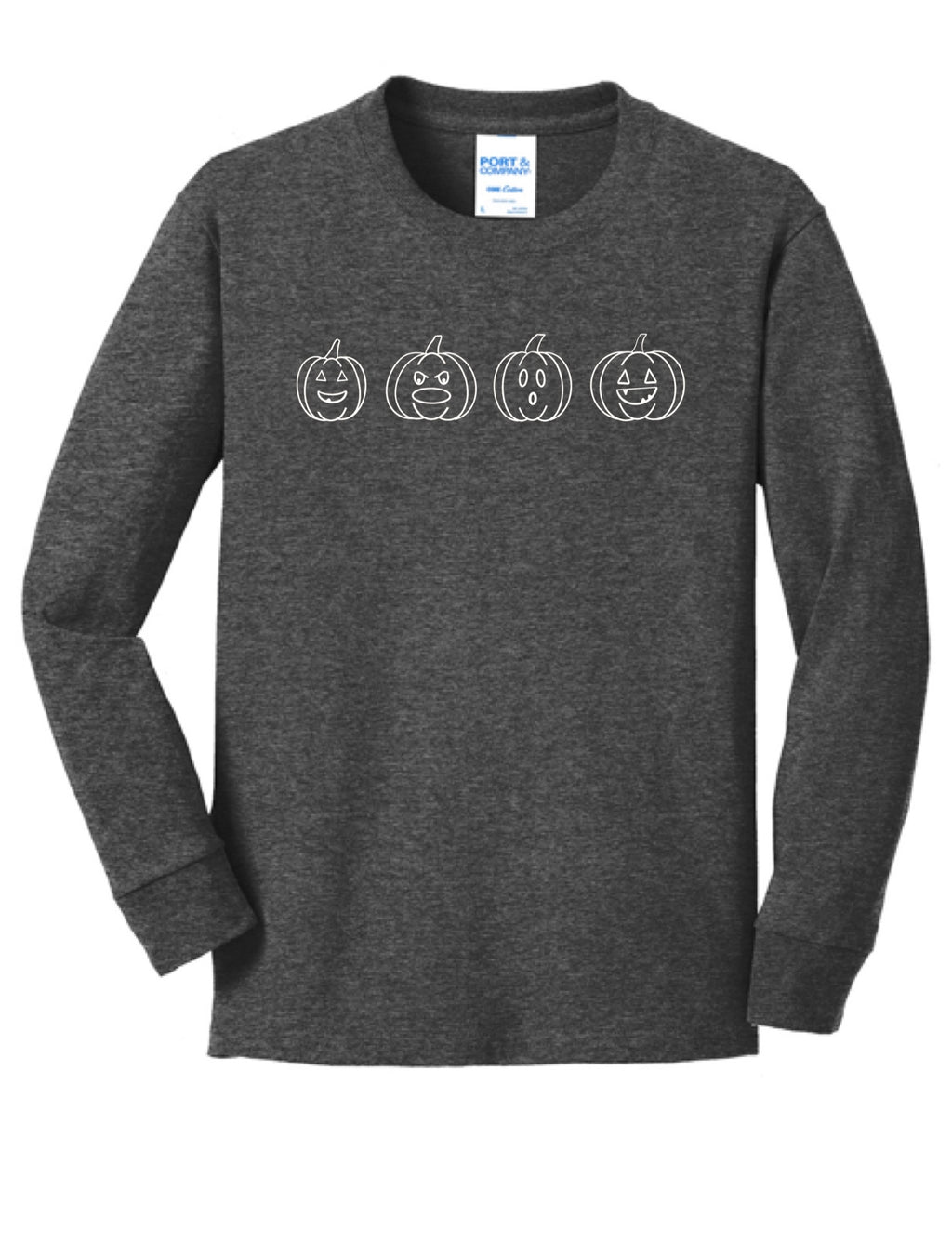 Youth Pumpkin Long Sleeve Tee