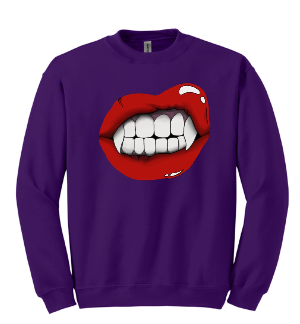 Vampire Lip Crewneck Sweatshirt